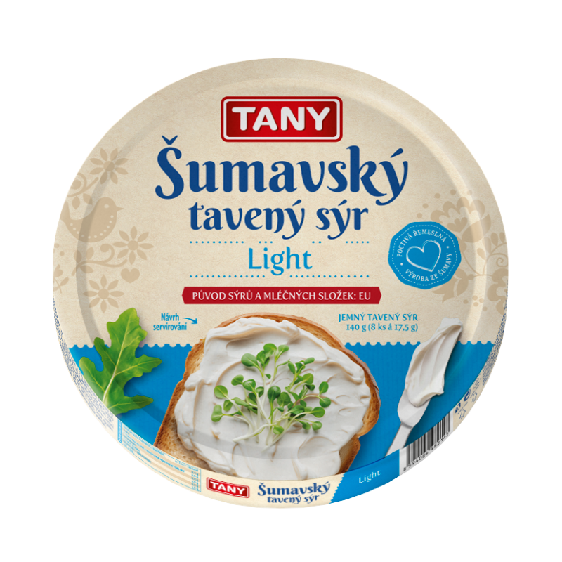 TANY Šumavský tavený sýr light chlaz. 140 g