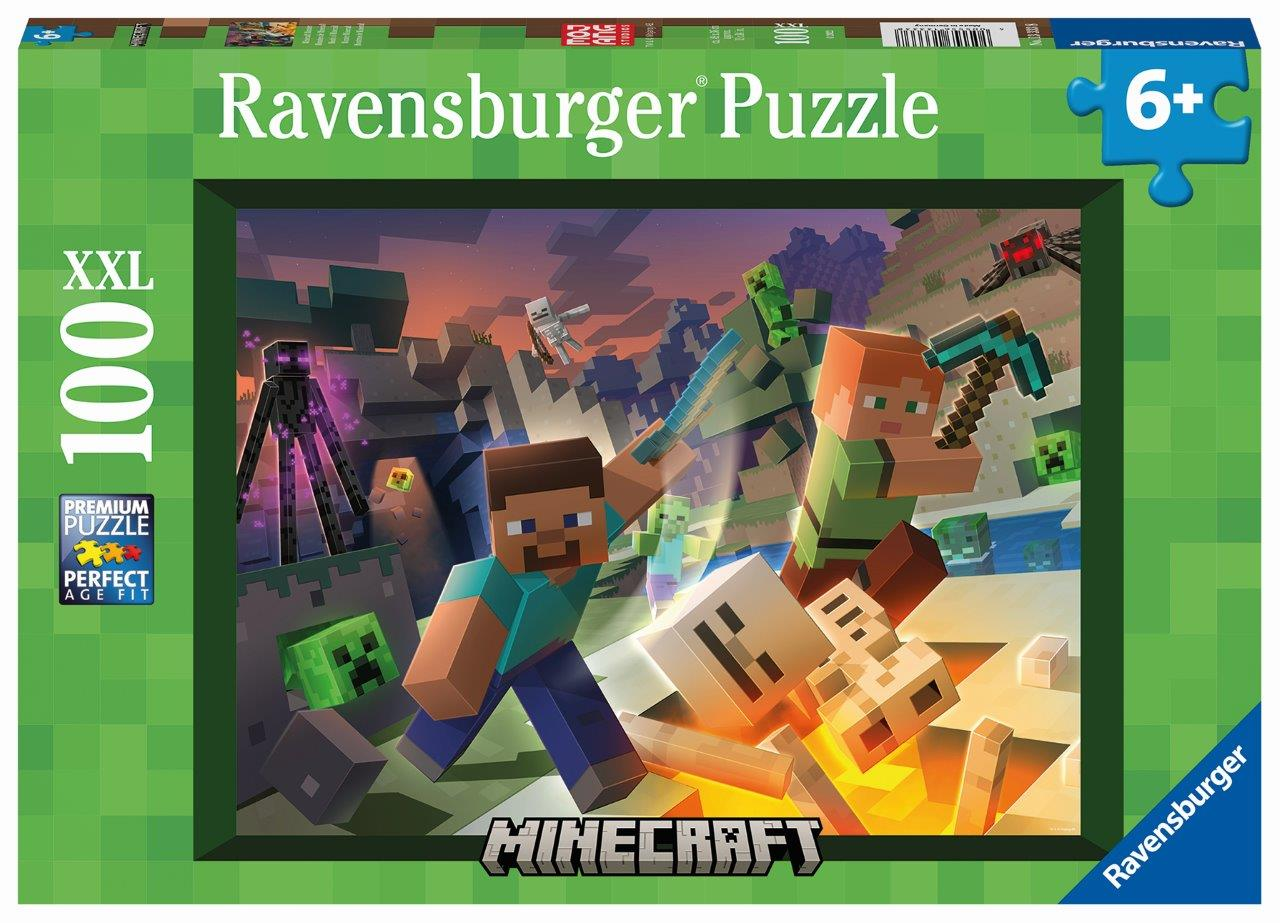 Puzzle Minecraft: Monstra 100 dílků Ravensburger 6+ 1 ks