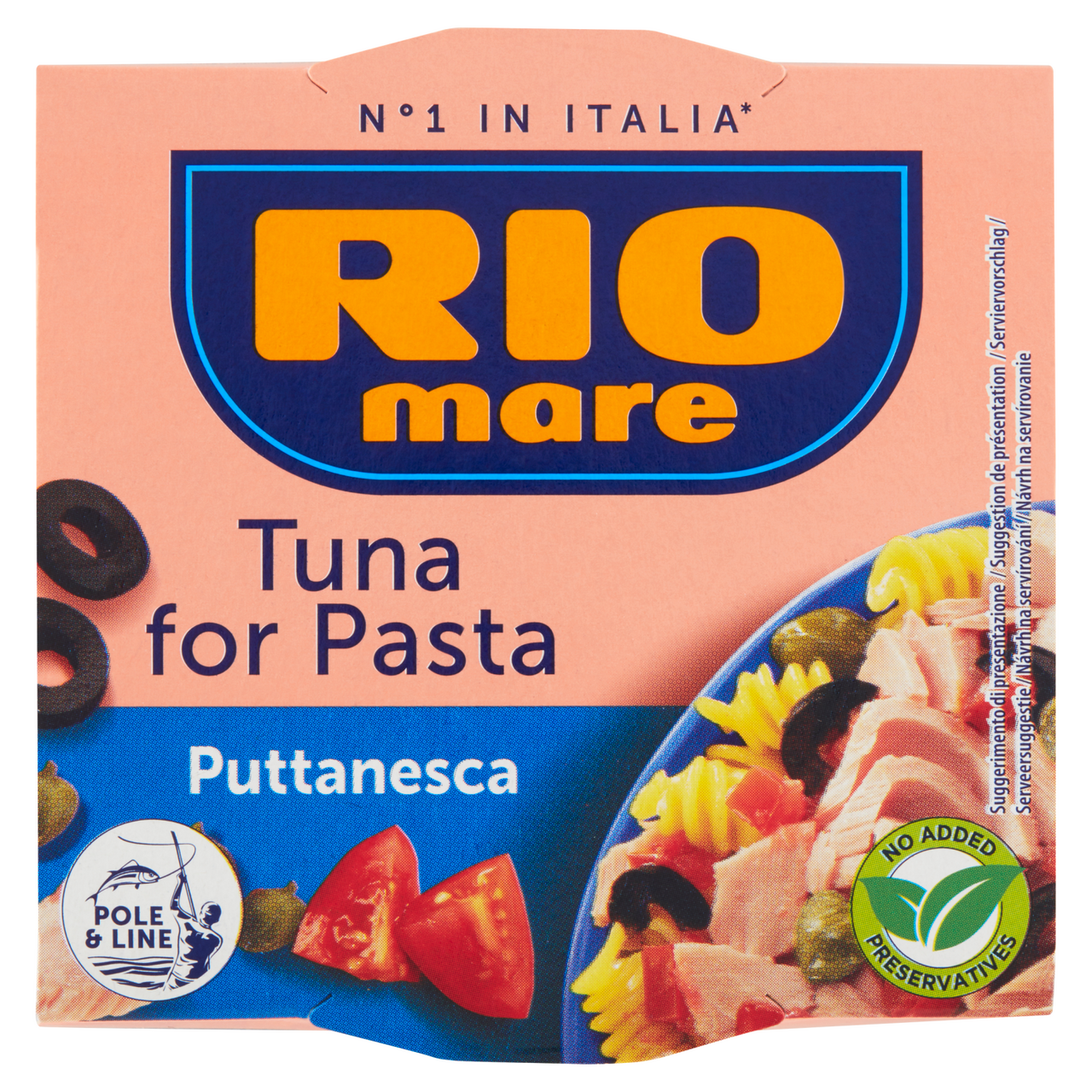 RIO mare Pasta Puttanesca Tuňák se zeleninou a olivovým olejem 160 g