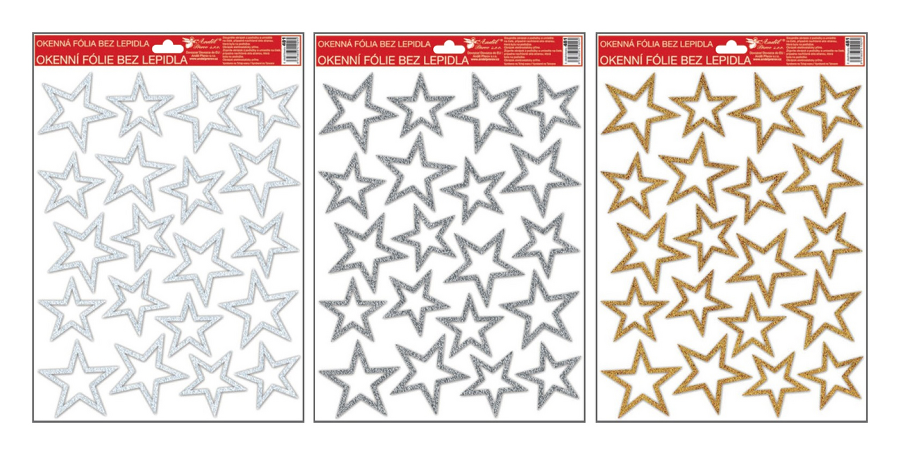 Fólie okenní s glitry - 211397 1 ks