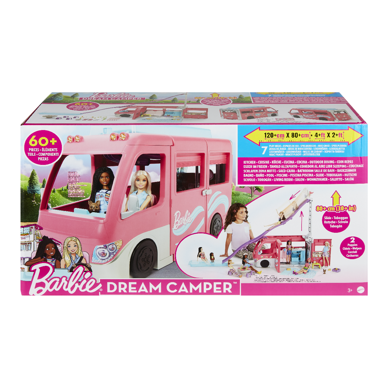 Karavan snů se skluzavkou s přísl. Barbie Dream Camper 120+/80cm 3+ 1 ks