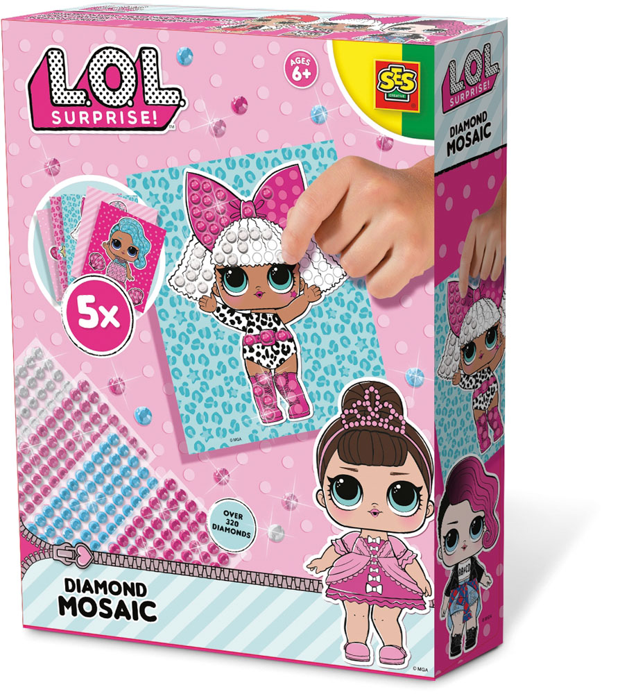 L.O.L. - mozaika s kamínky 1 ks