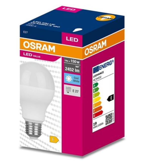 OSRAM LED Žárovka Value Classic 150/19W E27 FR studená bílá 1 ks