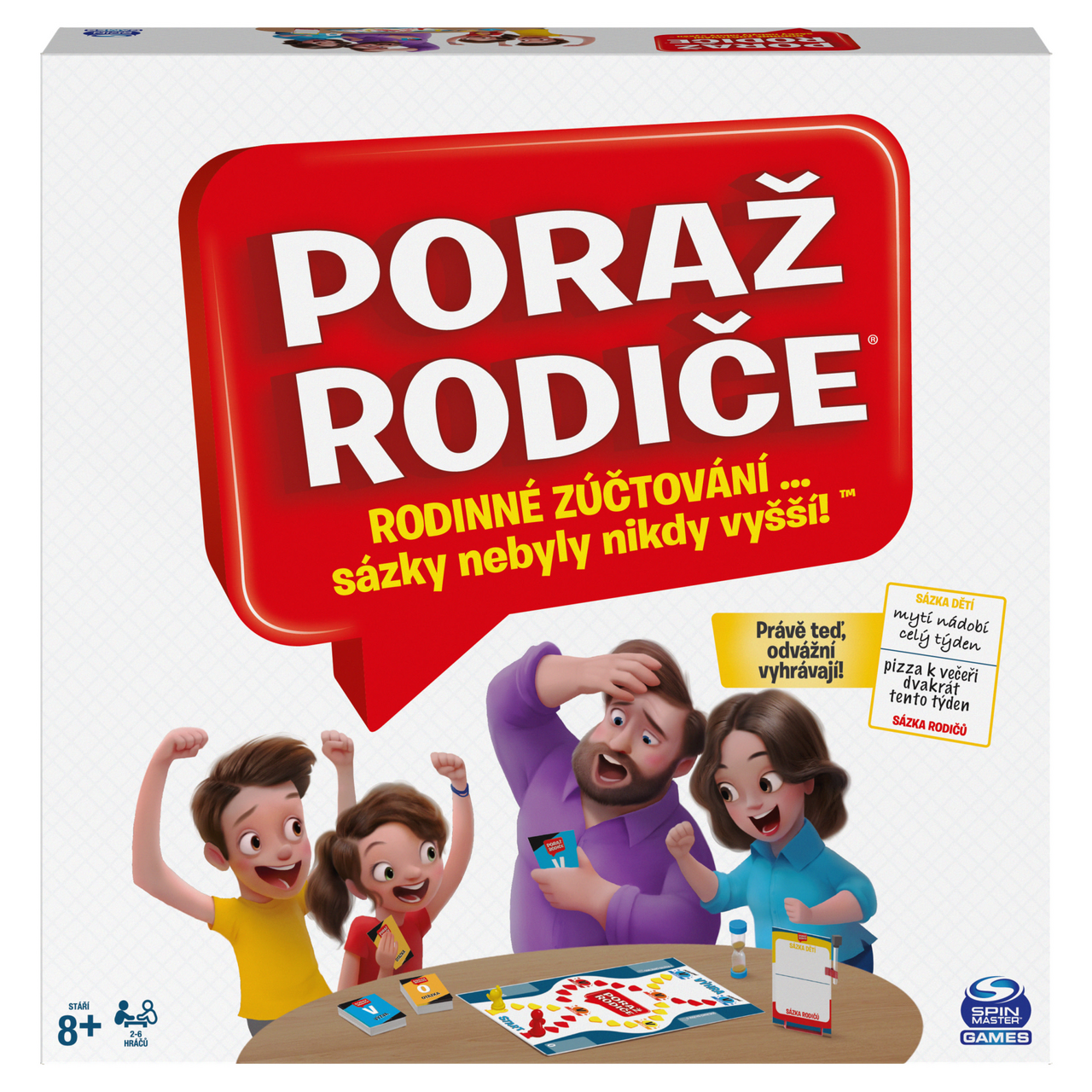 Podraž rodiče společenská hra CZ, Spin Master Games 8+ 1 ks