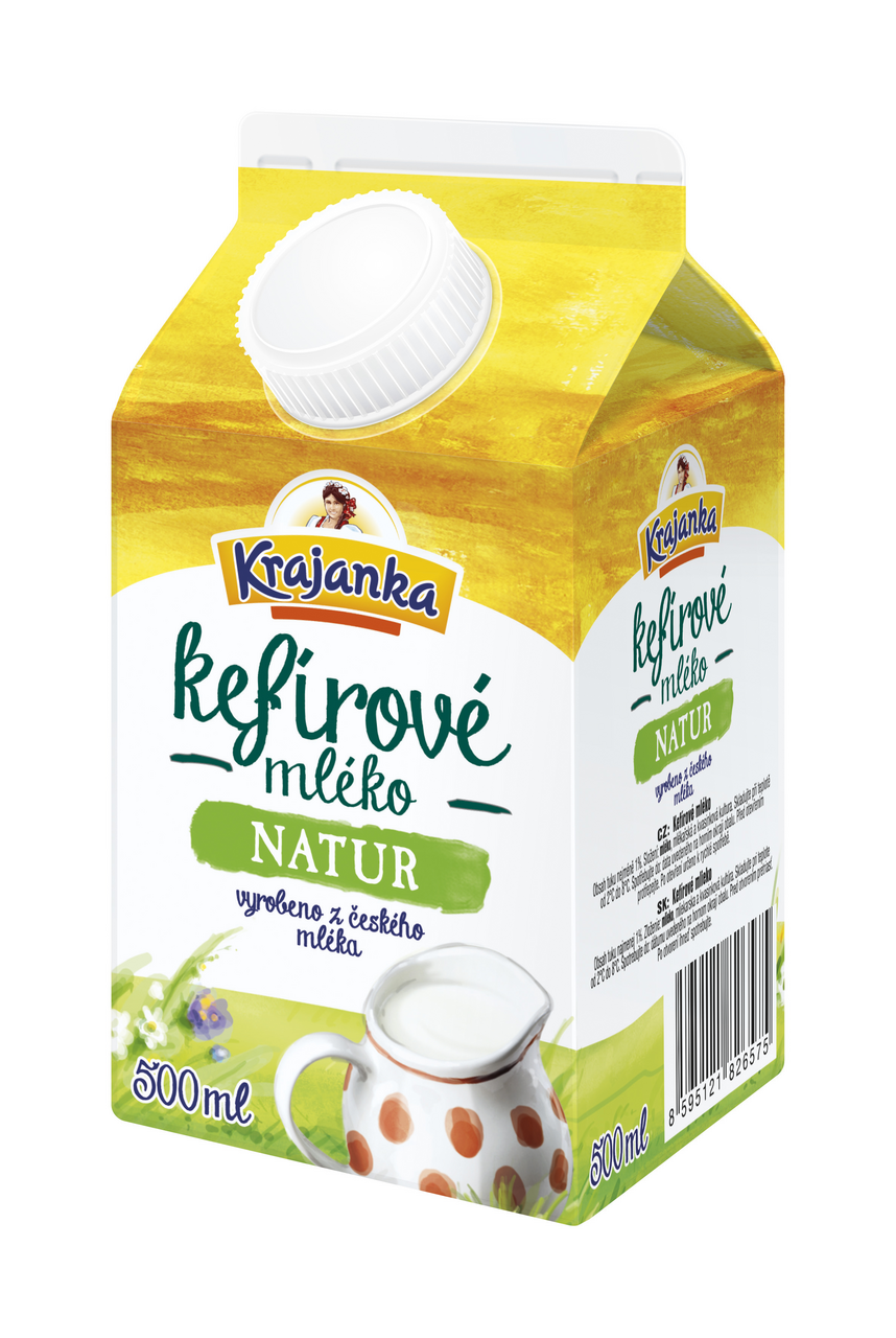 Krajanka Mléko kefírové 1 % chlaz. 500 ml