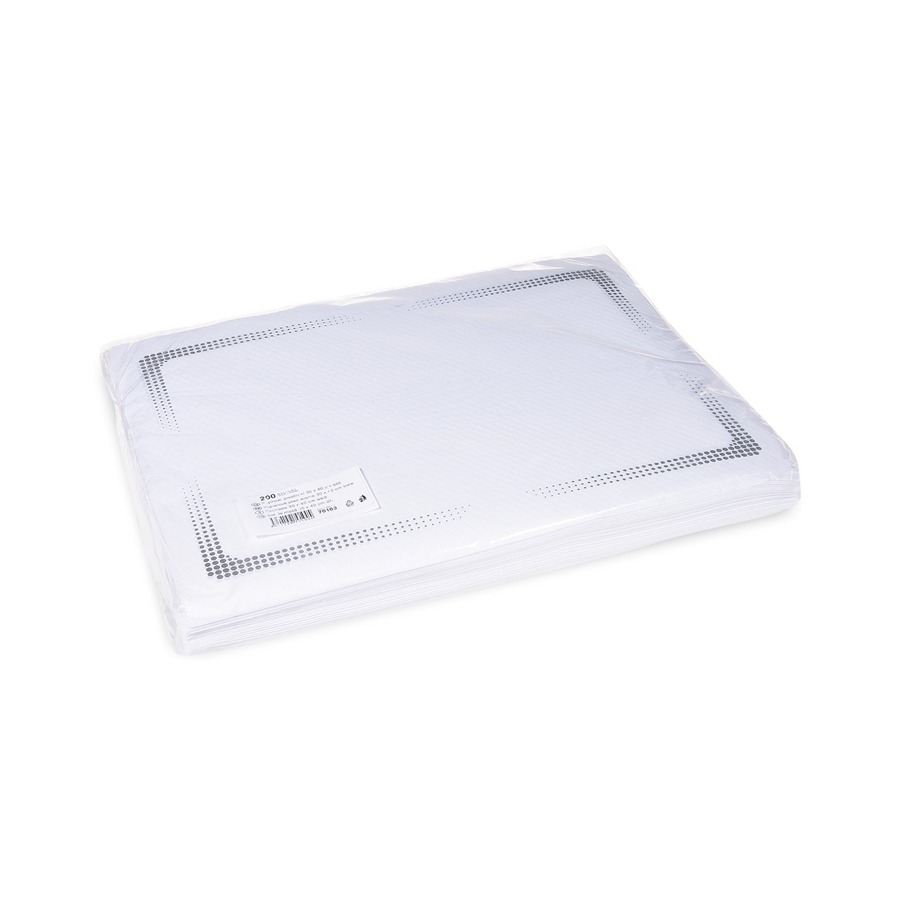 Prostírání 40 x 30 cm papírové bílé 200 ks