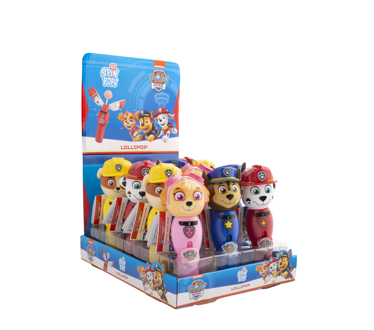 Paw Patrol Lullipop Zásobník s lízátky 12 x 8 g