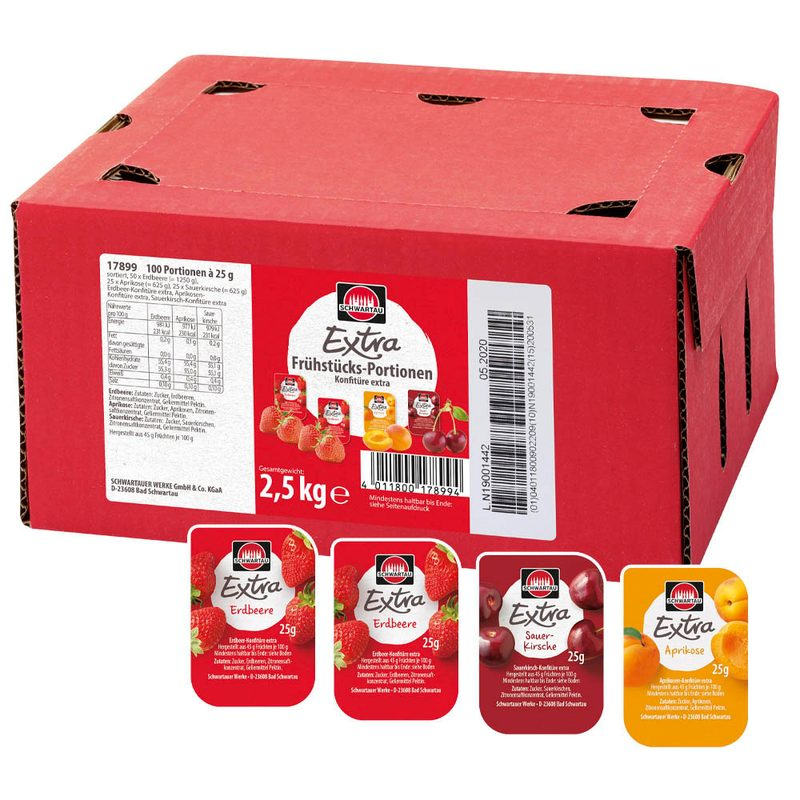 SCHWARTAU Džem Mix 100 x 25 g