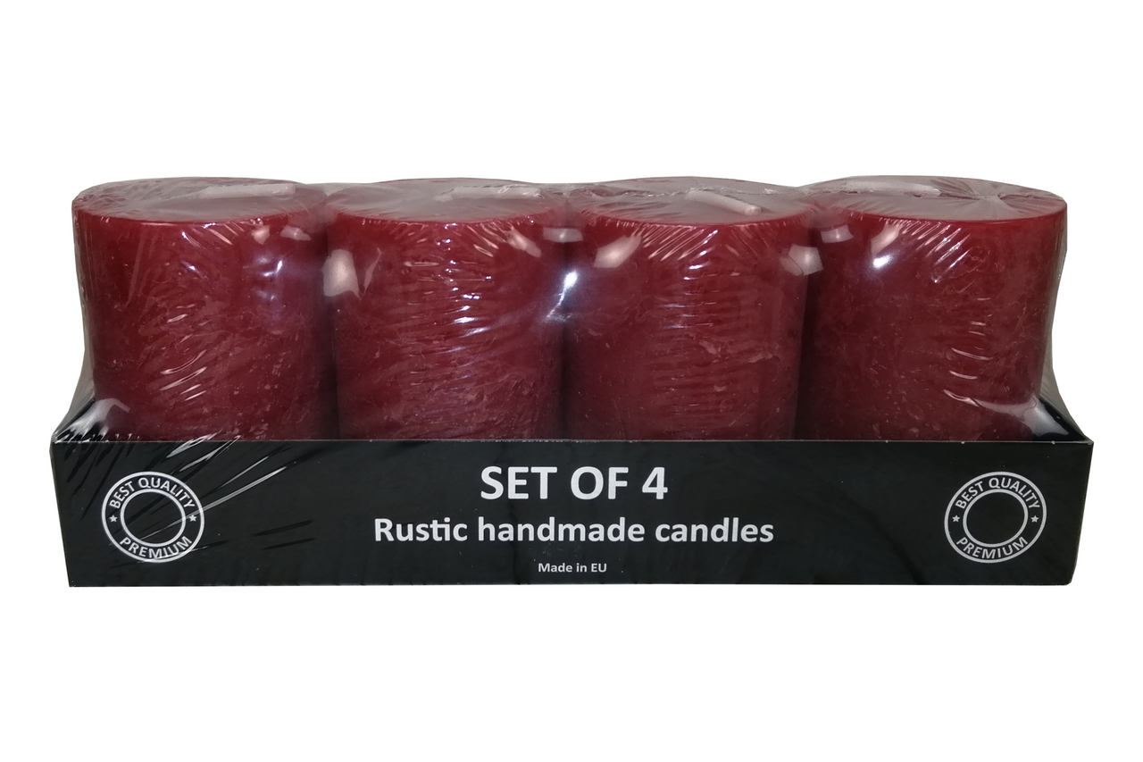 Svíčky adventní Rustic Pillar 6 x 9 cm 4 ks
