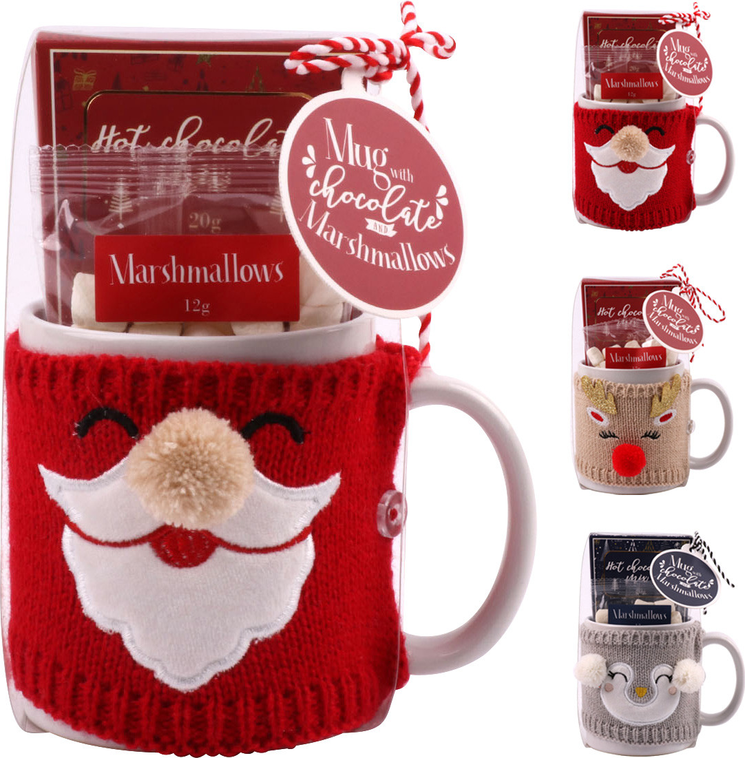 Dárkový vánoční set (hrnek, čokoláda a Marshmallows) různé 1 ks