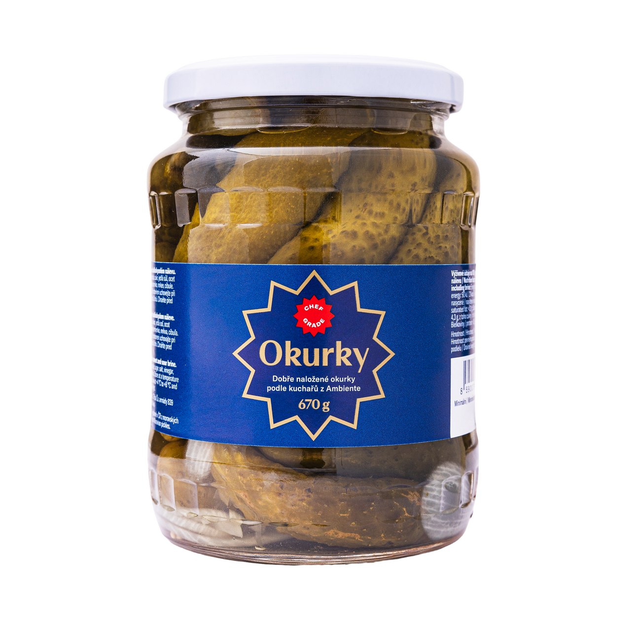 CHEF GRADE Okurky 6 x 670 g