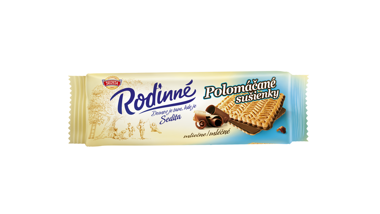 Sušenky Rodinné polomáčené mléčné 25 x 100 g