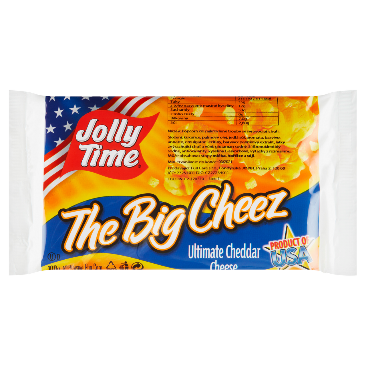 Jolly Time Popcorn Sýr 100G
