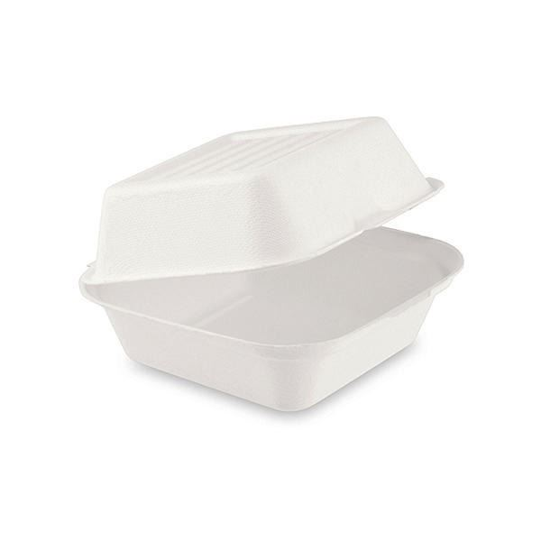 PrimeSource Box na burger z cukrové třtiny 15 x 15 cm 50 ks