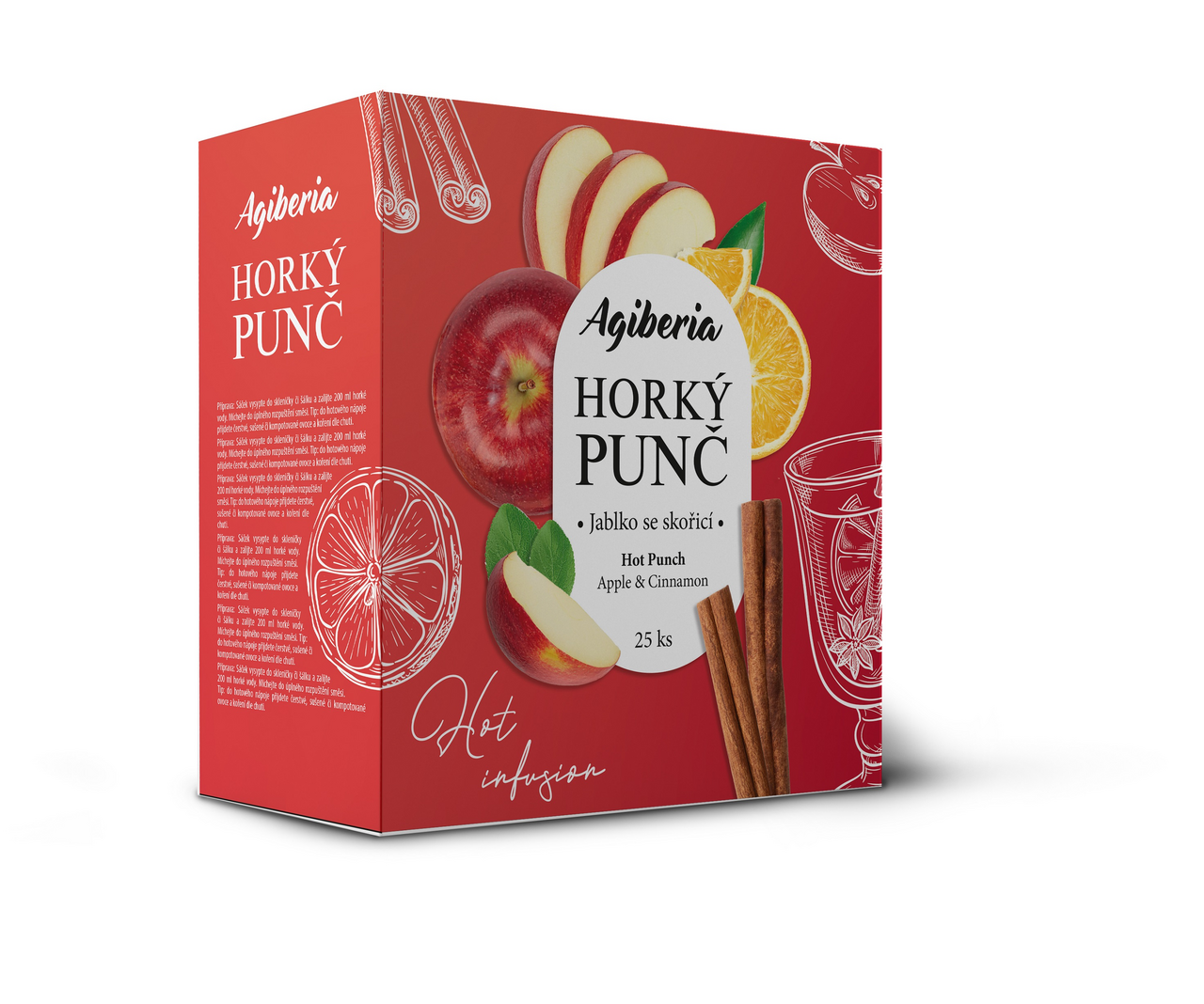 AGIBERIA horký punč jablko + skořice 25 x 20 g