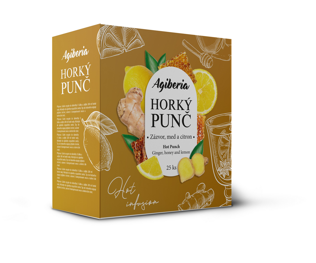 AGIBERIA horký punč zázvor + med 25 x 20 g