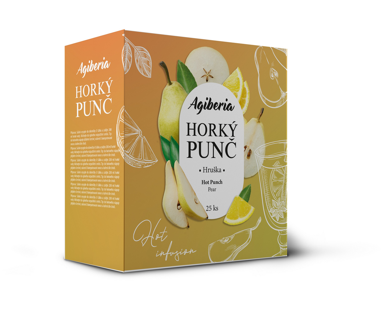 AGIBERIA horký punč hruška 25 x 20 g