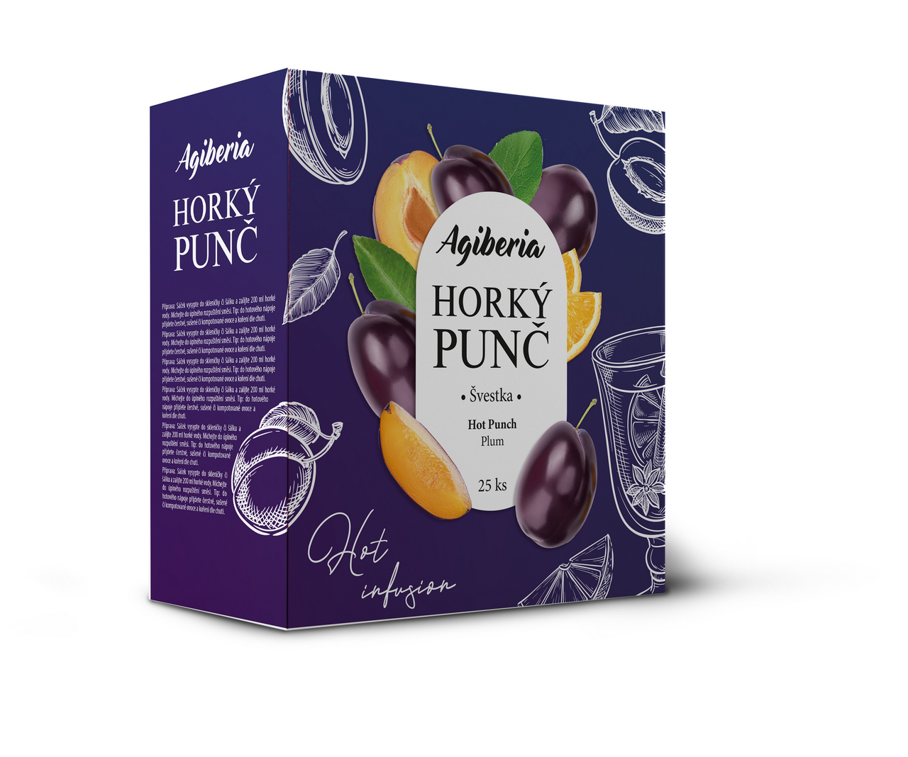 AGIBERIA horký punč švestka 25 x 20 g