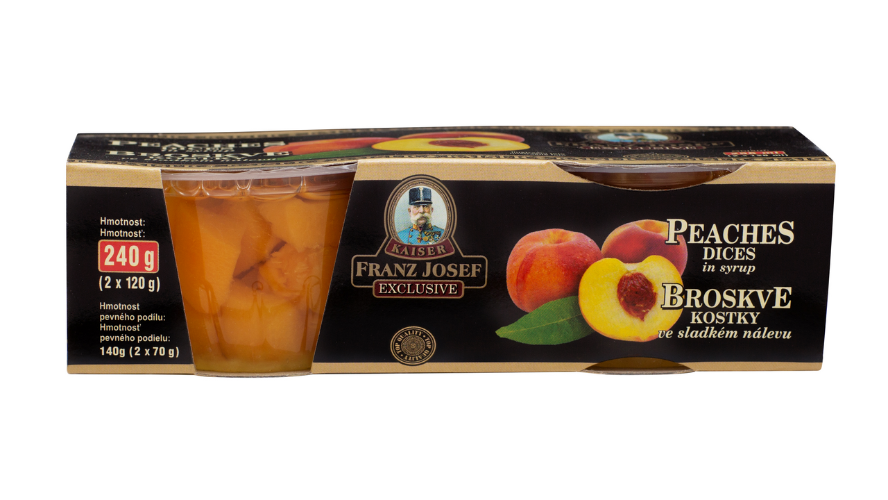 FRANZ JOSEF KAISER Broskve kostky 2 x 120 g