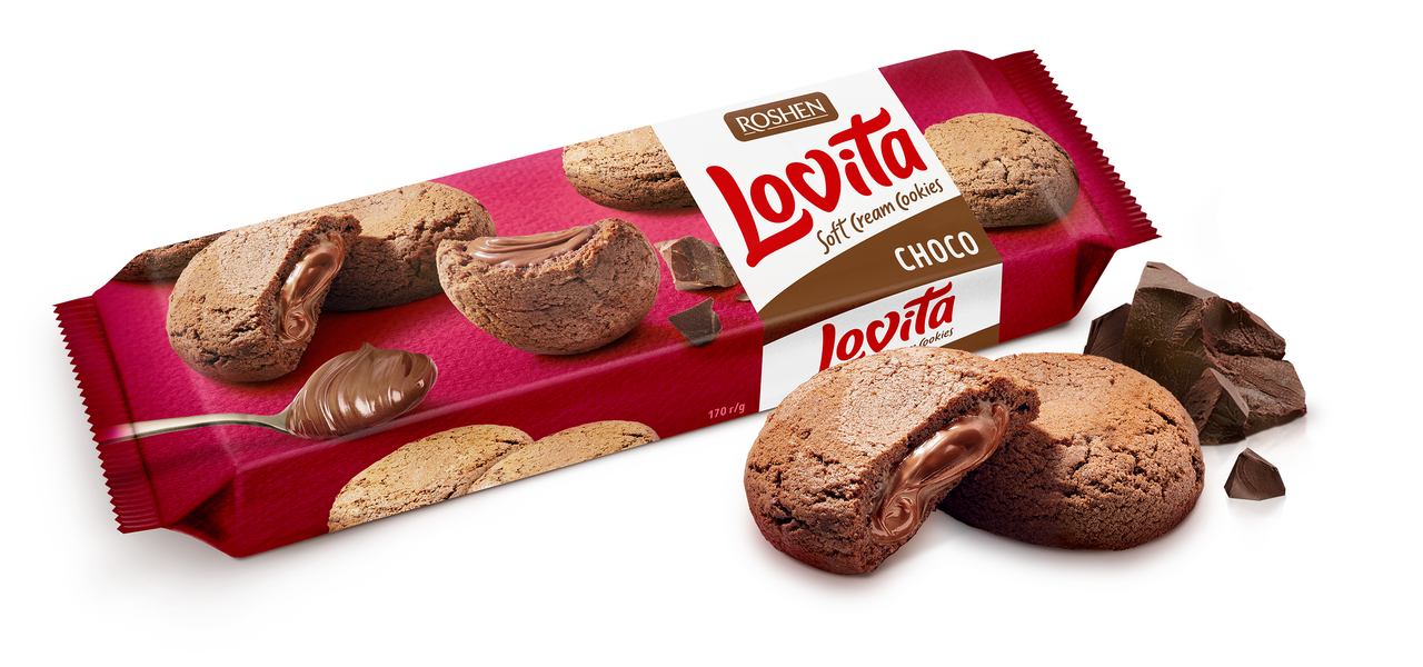 ROSHEN Lovita Soft Cream Choco sušenky 127 g