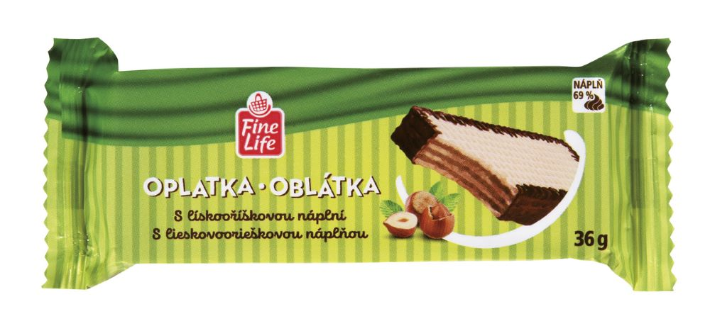 Fine Life Oplatka lískový oříšek 45 x 36 g