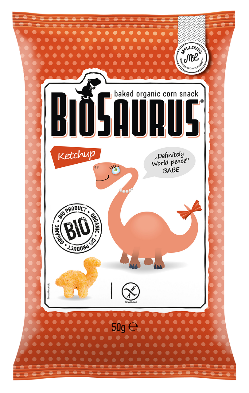 Biosaurus Ketch Babe Křupky kečupové 12 x 50 g