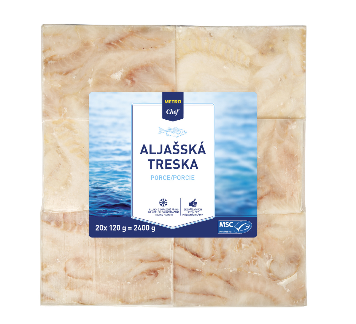 METRO Chef Treska aljašská filé porce mraž. 20 x 120 g