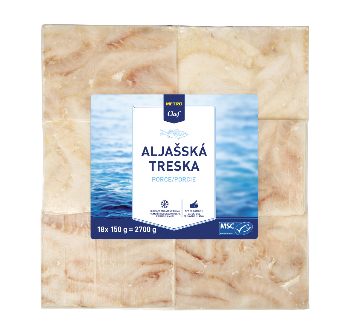 METRO Chef Treska aljašská filé porce mraž. 18 x 150 g
