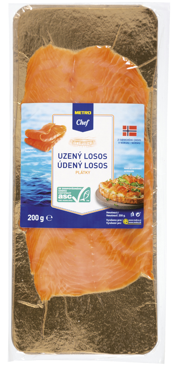 METRO Chef Losos uzený plátky ASC chlaz. 200 g