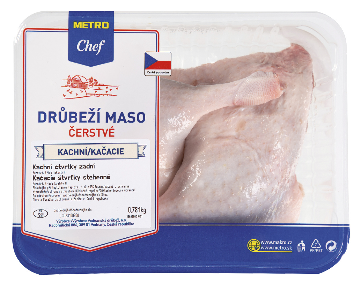 METRO Chef CZ Kachní čtvrtky chlaz. cca 800 g
