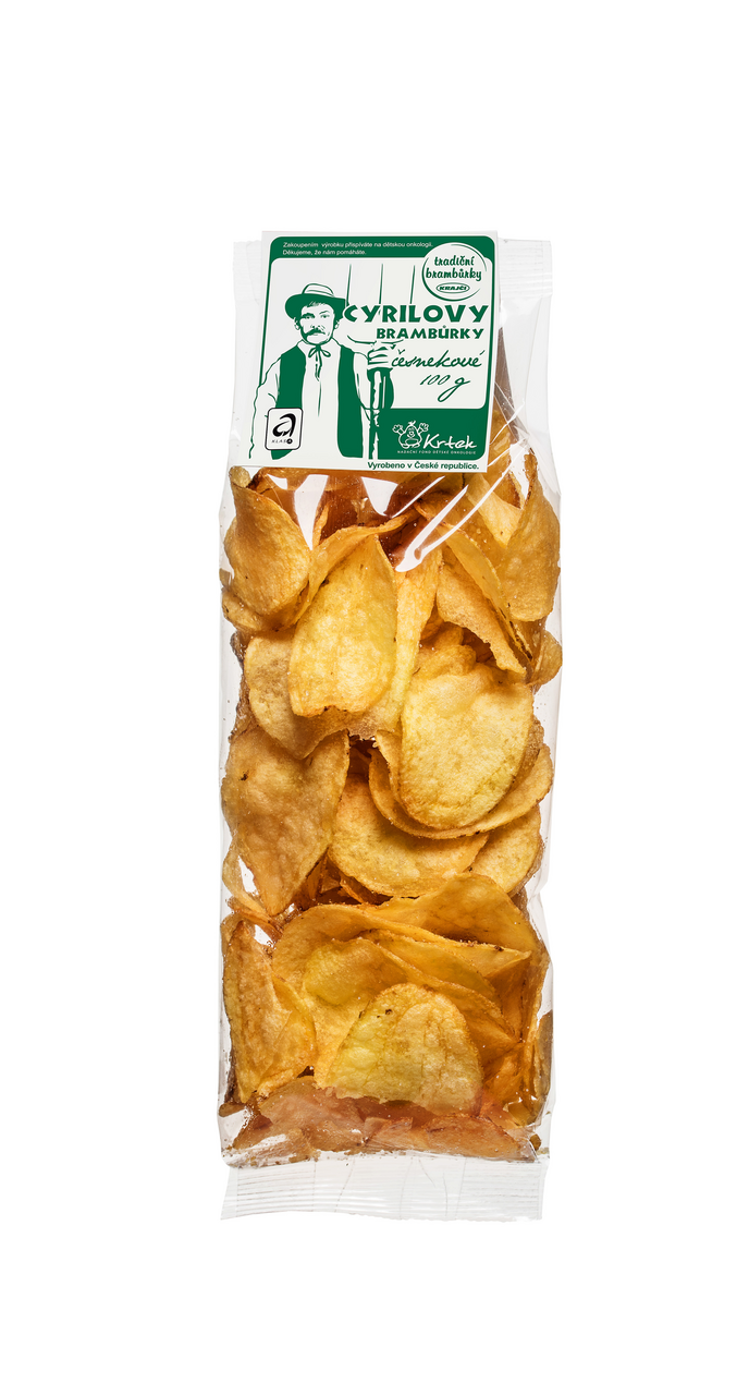 Cyrilovy brambůrky česnekové 18 x 100 g