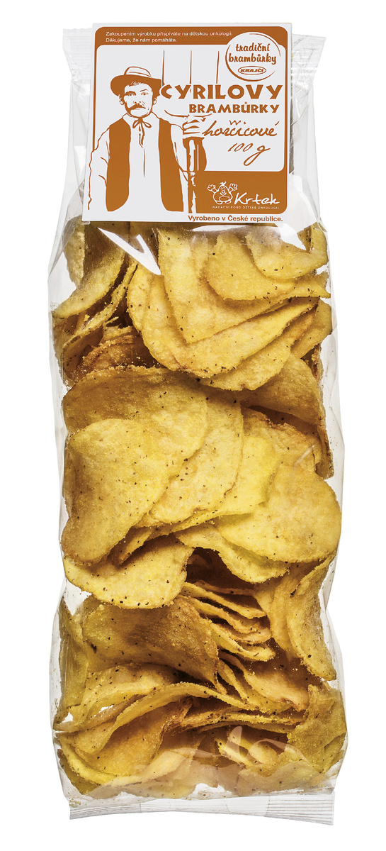 Cyrilovy brambůrky hořčicové 18 x 100 g