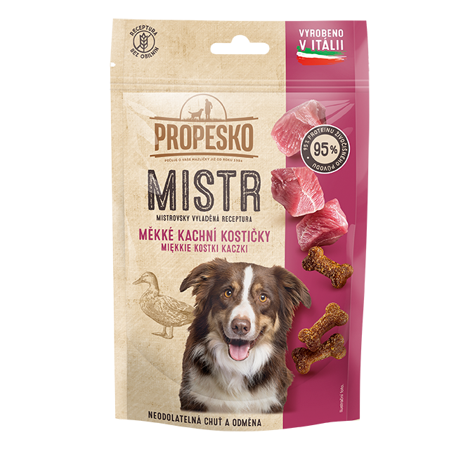 PROPESKO Mistr Snack kachní pamlsky pro psy 90 g