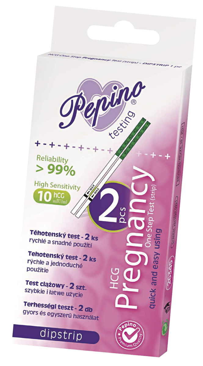 Pepino Pregnancy Těhotenský test Dipstrip 2 x 2 ks