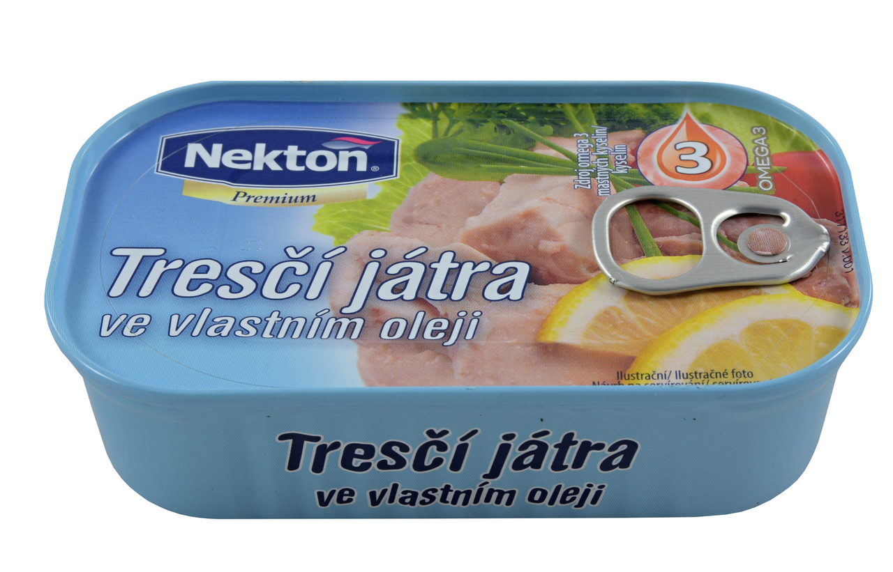 NEKTON Tresčí játra ve vlastním oleji 115 g