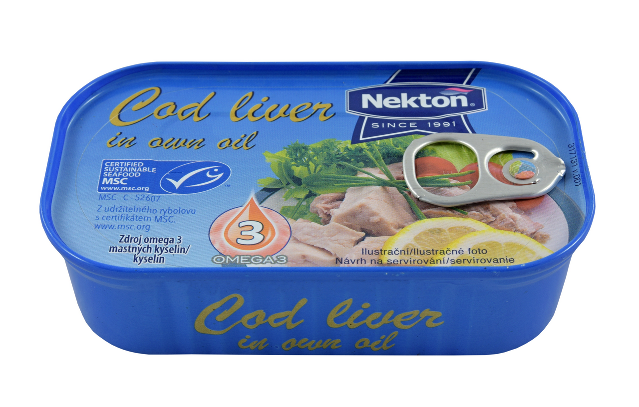 NEKTON Tresčí játra výběrová ve vlastním oleji 115 g