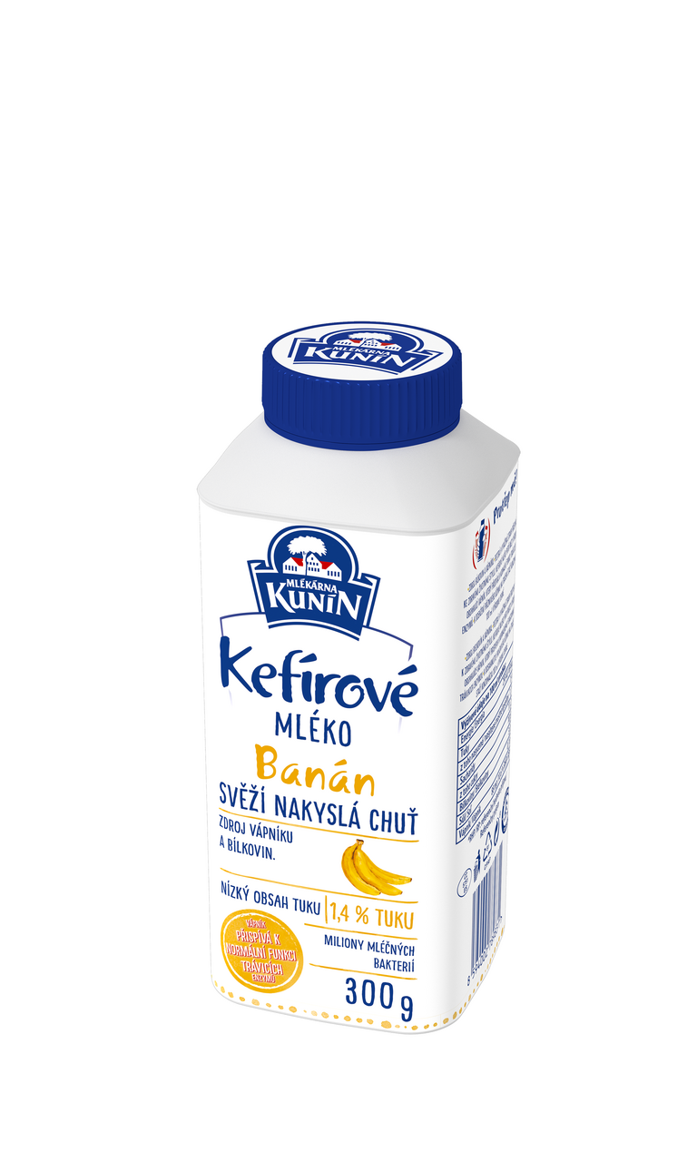 MLÉKÁRNA KUNÍN Mléko kefírové banán chlaz. 300 g