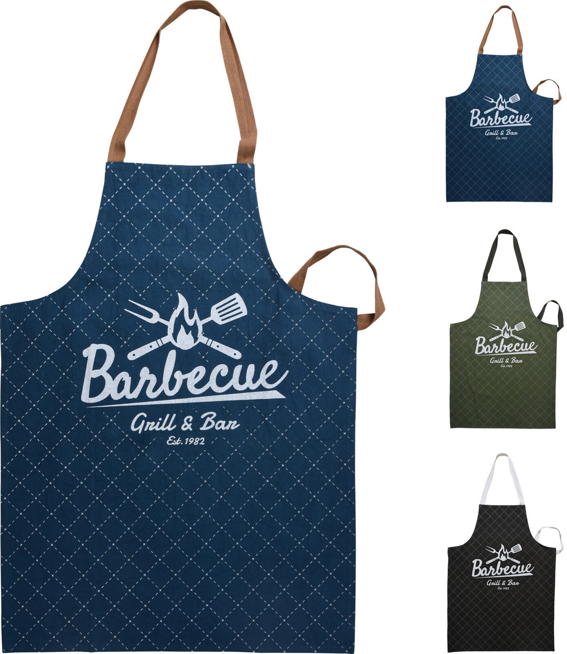 Zástěra BBQ z bavlny 3ASS 1 ks