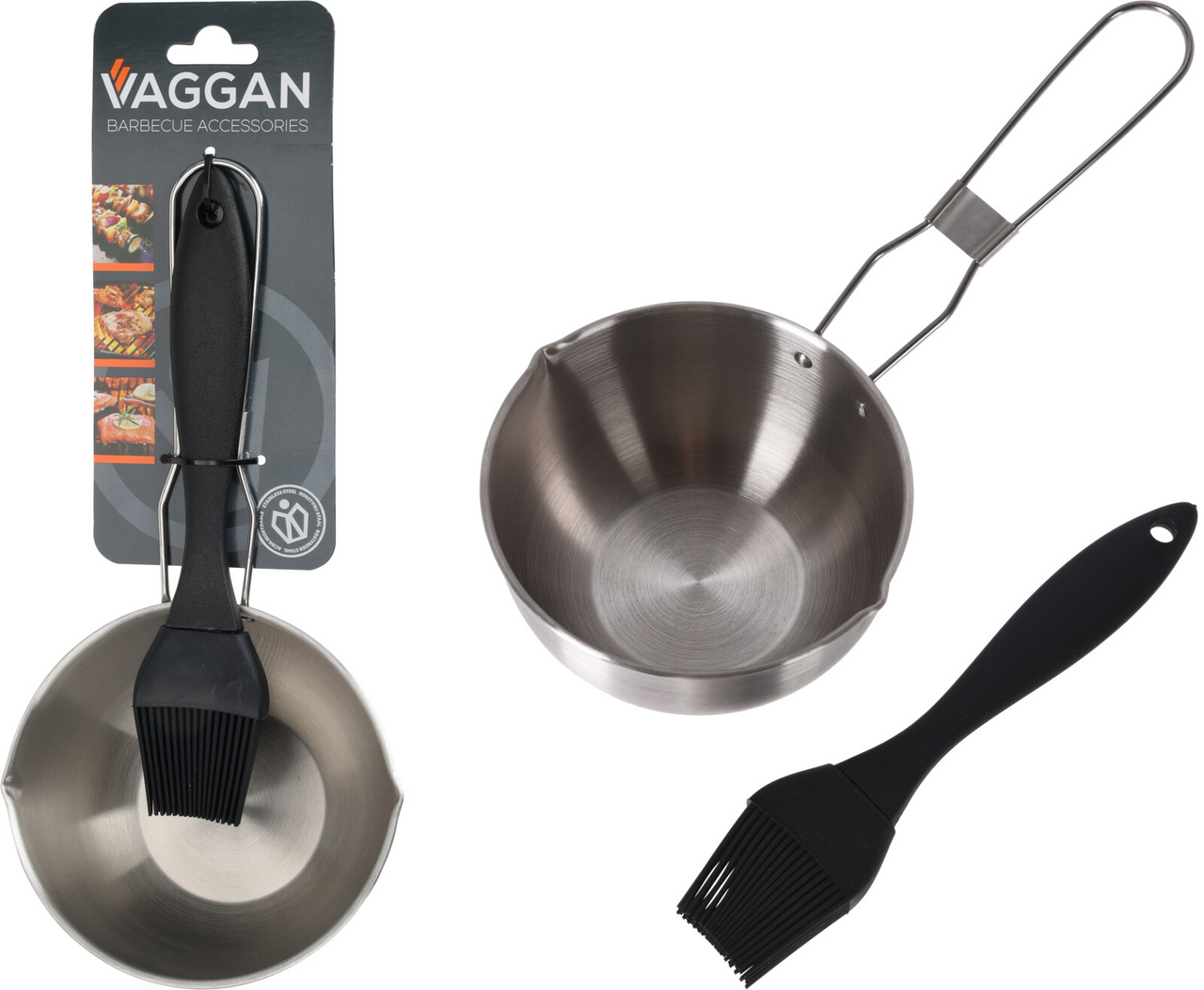 Miska BBQ na gril se štetcem černý 1 ks