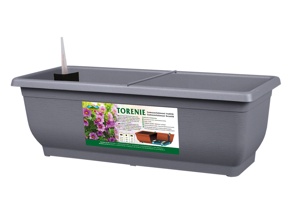 NOHEL-GARDEN Truhlík samozavlažovací Torenie Modern 60 cm šedý 1 ks