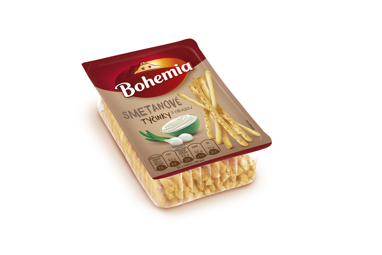 Bohemia z pece Tyčinky smetana cibulka 30 x 80 g