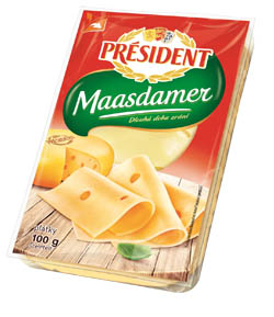 PRÉSIDENT Maasdamer plátky chlaz. 100 g