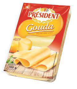 PRÉSIDENT Gouda plátky chlaz. 100 g