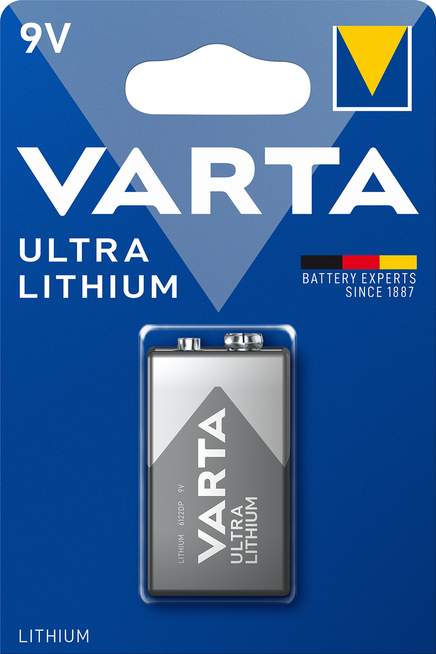 VARTA Baterie Ultra Lithium 9V 1 ks