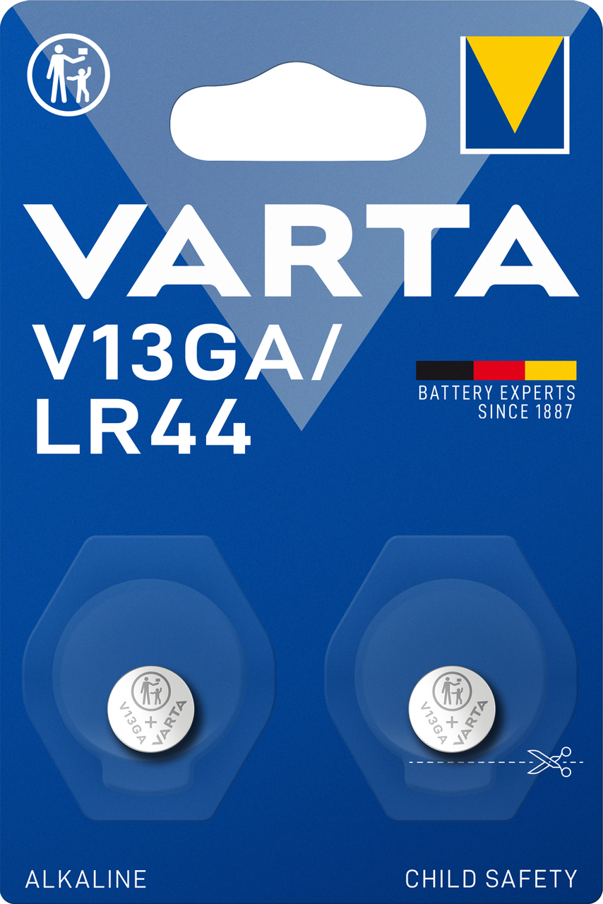 VARTA Baterie V13GA/LR44 elektronická, knoflíková, alkalická 2 ks