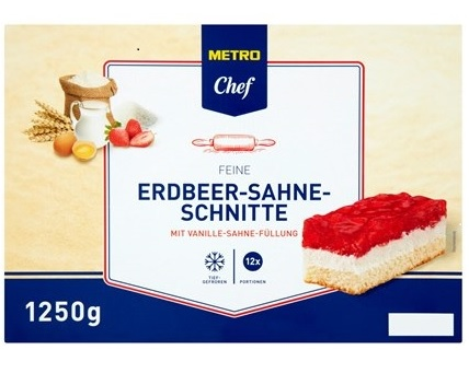 METRO Chef Řezy jahodovo-šlehačkové mraž. 1250 g