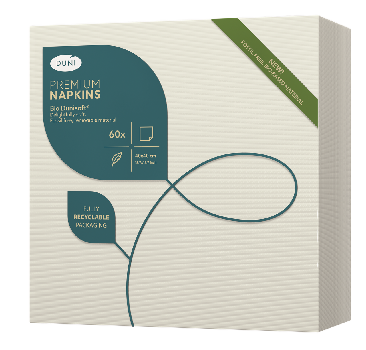 Duni Ubrousky Dunisoft BIO Icewhite 40 cm 60 ks