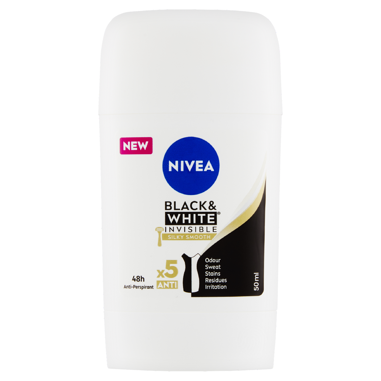NIVEA Black & White Invisible Silky Smooth Stick 50 ml