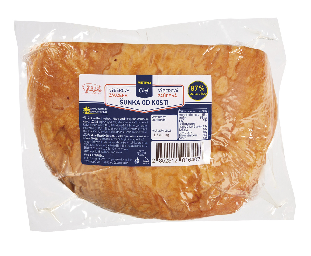 METRO Chef Šunka od kosti výběrová chlaz. cca 1,5 kg
