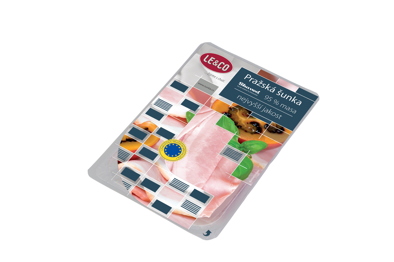 LE & CO Šunka pražská (zaručená tradiční specialita) Shaved plátky chlaz. 100 g